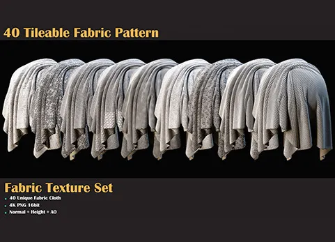 织物布料平铺图案 - 40 Tileable Fabric Pattern