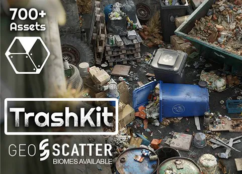 垃圾堆资产包-Trash Kit - 3d Assetkit