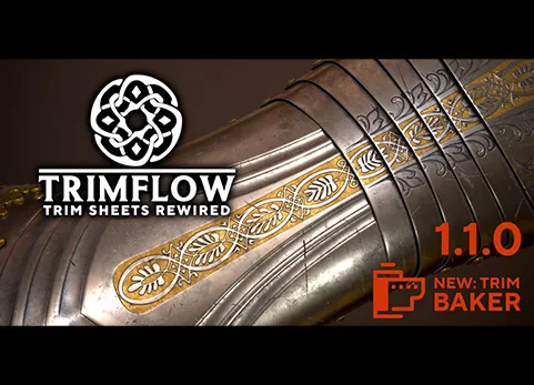 Blender贴画纹理路径绘制插件 - Trimflow v2.1.1