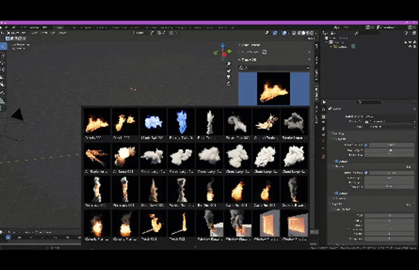 Blender真实体积云雾爆炸火焰预设 True-VDB v1.1.1