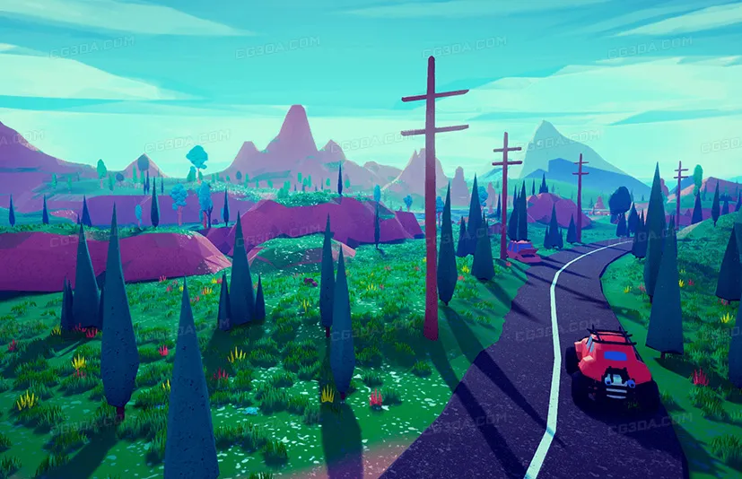 低多边形风格化环境-Low Poly Stylized Environment