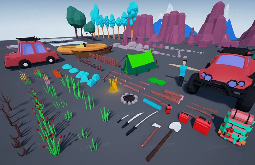 低多边形风格化环境-Low Poly Stylized Environment