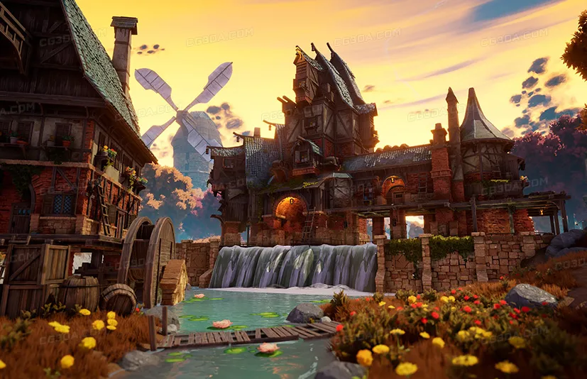 3A级风格化村庄-Stylized Village Fatpack