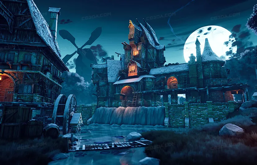 3A级风格化村庄-Stylized Village Fatpack