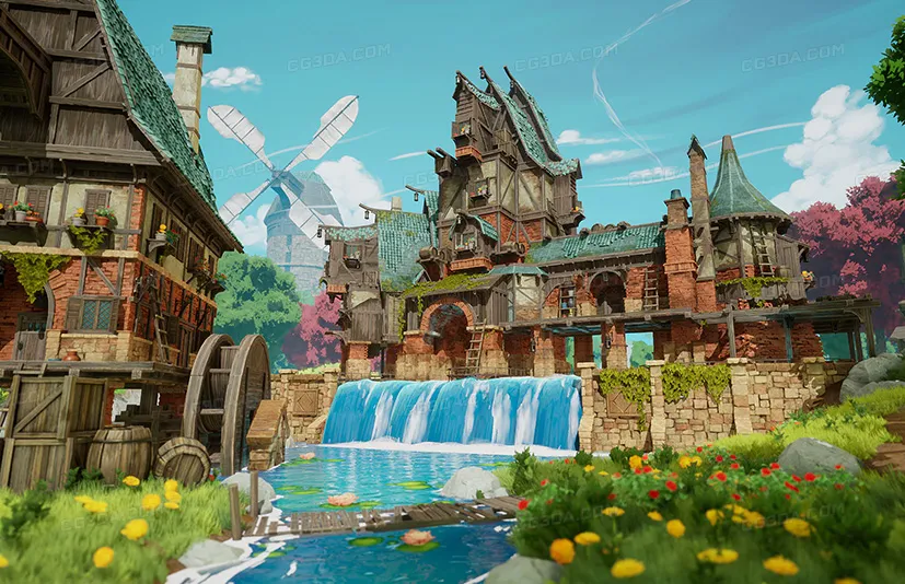3A级风格化村庄-Stylized Village Fatpack