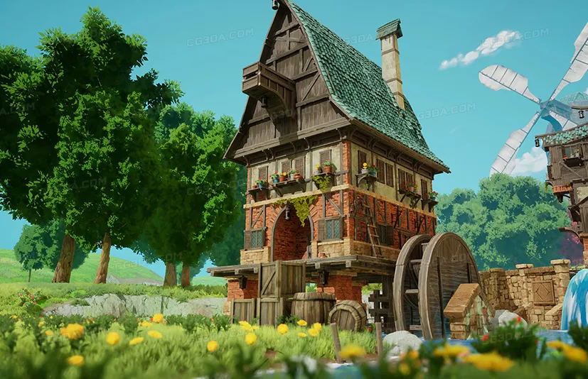 3A级风格化村庄-Stylized Village Fatpack