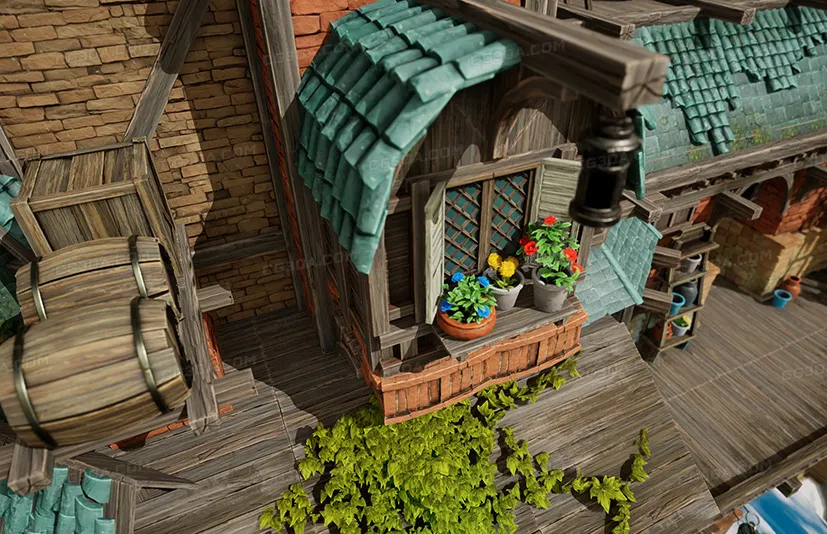 3A级风格化村庄-Stylized Village Fatpack