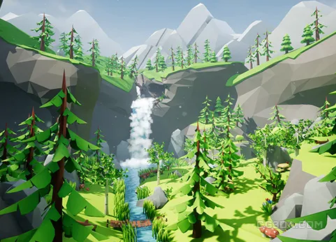 低多边形风格森林包-Lowpoly Style Forest Pack
