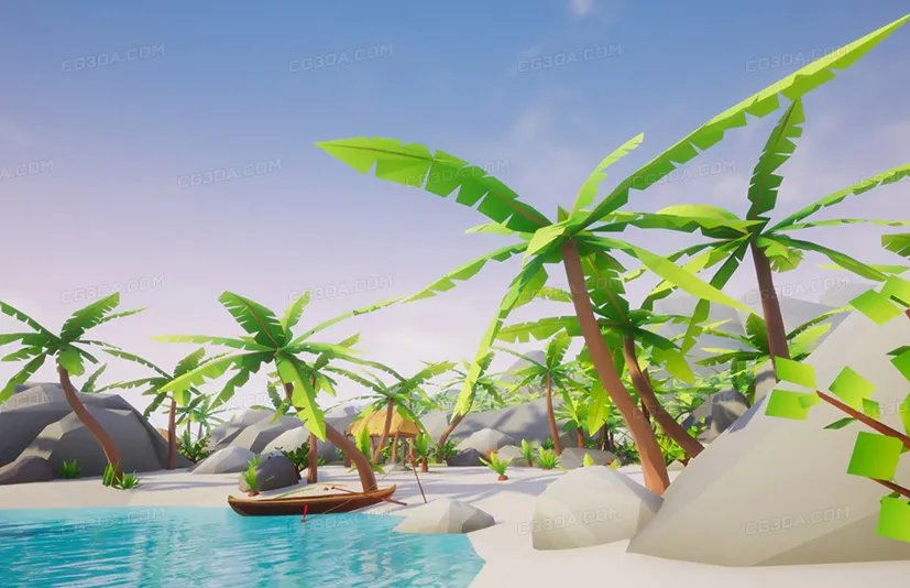 低多边形热带资源包-Lowpoly Style Tropical Pack