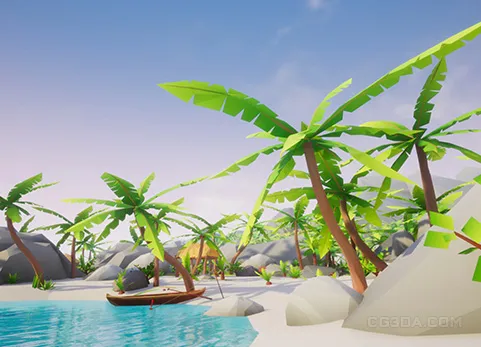 低多边形热带资源包-Lowpoly Style Tropical Pack