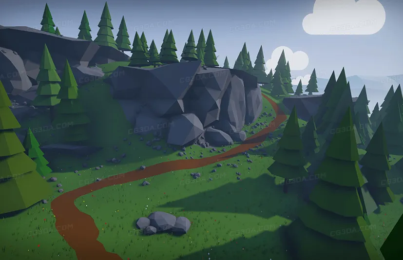 风格化低多边形环境 - Stylized Low Poly Environment