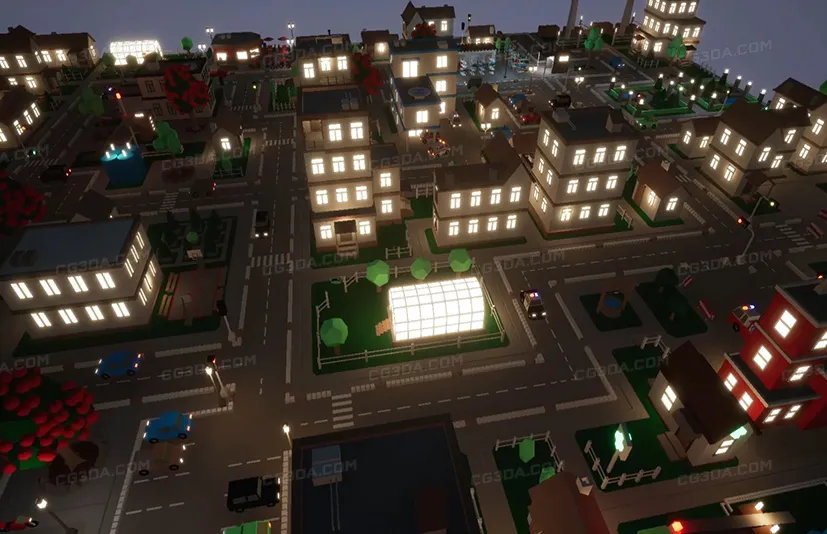 低多边形城市 - SV Low Poly City