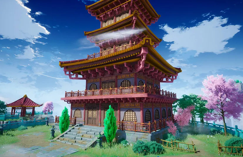 风格化东方幻想环境 - Cartoon Stylized Oriental Fantasy Environment