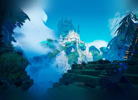 石灰岩寺庙-带瀑布资源包 - Limestone Temple with Waterfalls Asset Pack