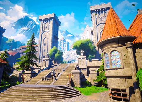 风格化的城堡环境 - Stylized Castle Environment (Fantasy Castle,Modular Gothic Castle, Medieval)