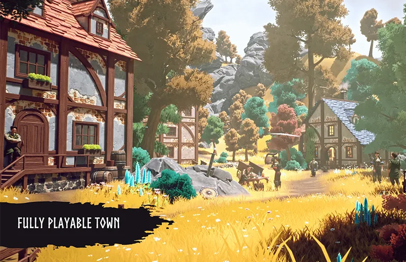风格化的梦幻小镇 - Stylized Fantasy Town (Stylized Town, Stylized Village, Medieval Town, Village)