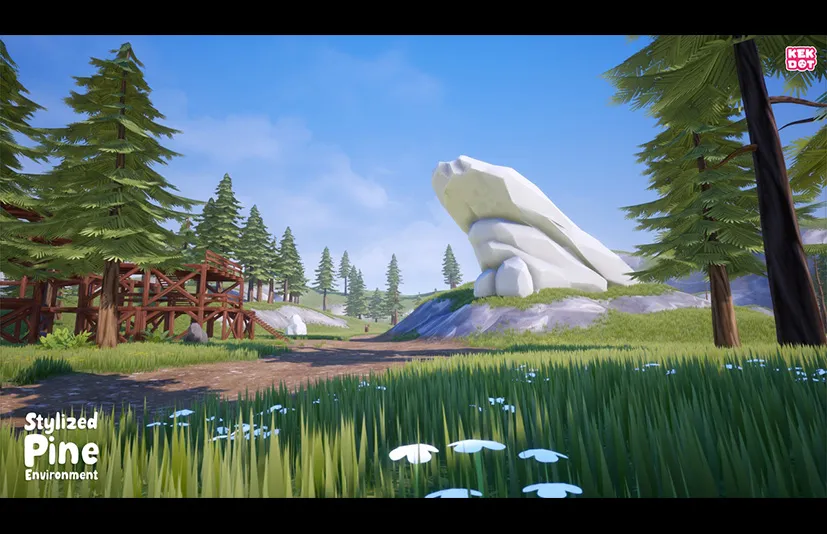风格化松树环境 - Stylized Pine Environment - Build a Modular Fort - By Kekdot