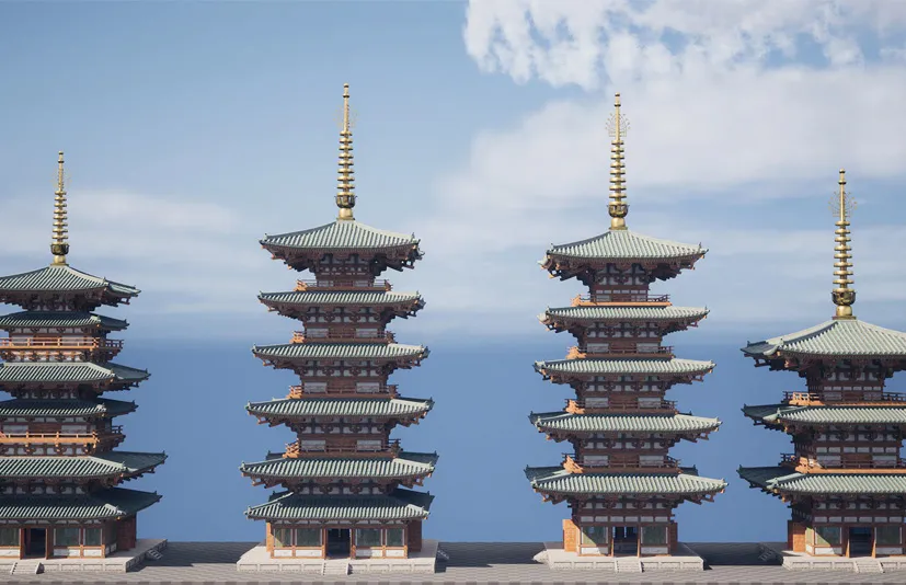 日本模块化寺庙塔 - Japanese Modular Pagoda