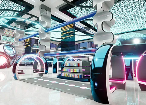 模块化科幻图书馆 - LIBRARY MODULAR FUTURISTIC SCI FI