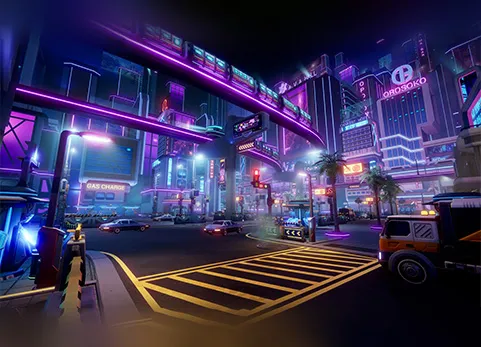 赛博夜之城 - Cyber Night City Asset Pack