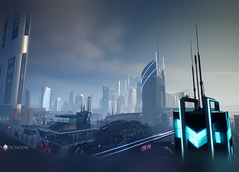 复古科幻未来城市包 - Retro Sci-Fi Futuristic City Pack