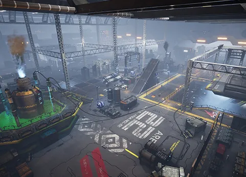 模块化科幻机库区域环境 - Modular Sci-fi Hangar Area Environment