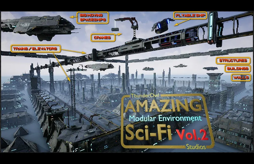 科幻飞船基地星战场景 - Amazing Sci-Fi Vol.2 