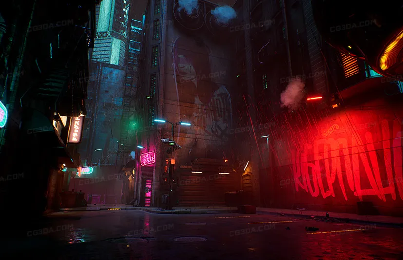 赛博朋克街区-CYBERPUNK STREET