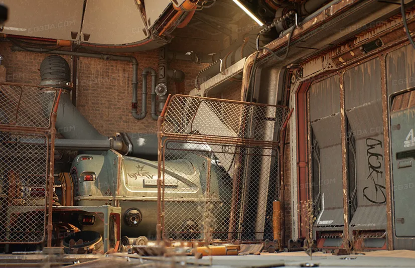 科幻铁路终点站设施 - Scifi Railroad Terminal Facility (Nanite)