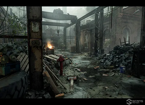 [扫描] 工业废弃建筑 - [SCANS] Industrial Abandoned Buildings - Modular Environment