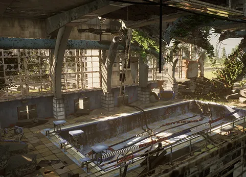 废弃的游泳池环境 - Abandoned Swimming Pool Environment
