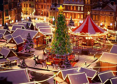 模块化风格化圣诞市场 - Modular Stylized Christmas Market