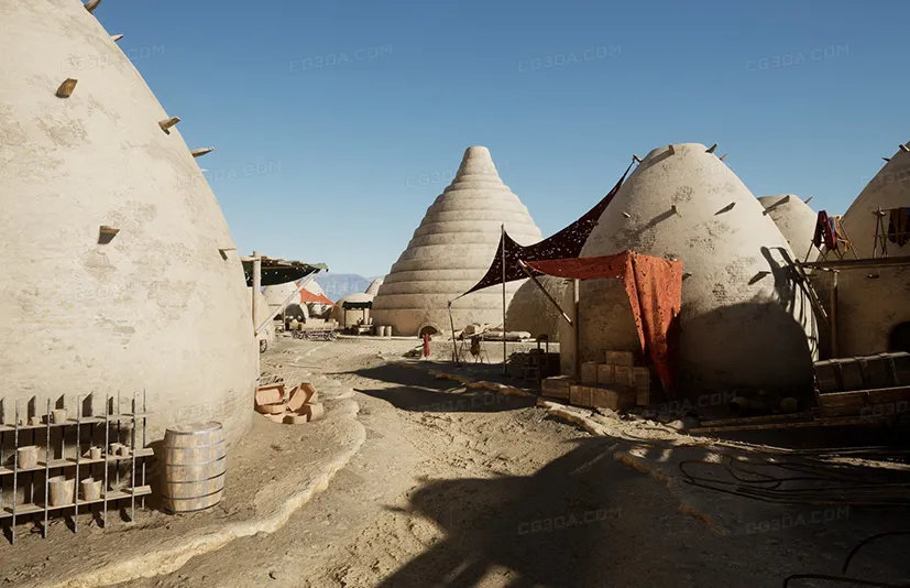沙漠圆顶小镇-Desert Dome-Landscape