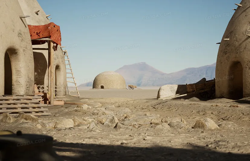 沙漠圆顶小镇-Desert Dome-Landscape