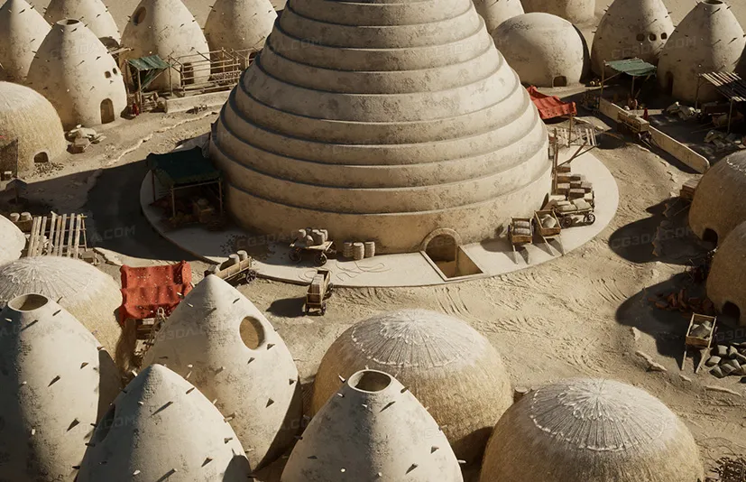 沙漠圆顶小镇-Desert Dome-Landscape