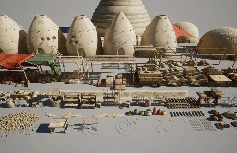 沙漠圆顶小镇-Desert Dome-Landscape