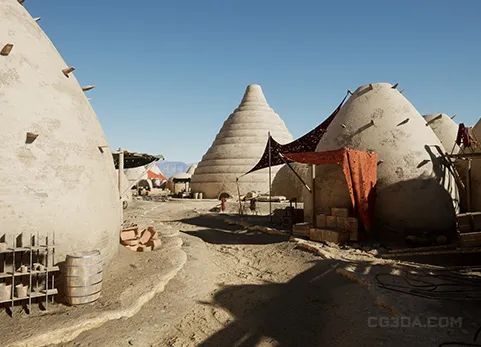 沙漠圆顶小镇-Desert Dome-Landscape