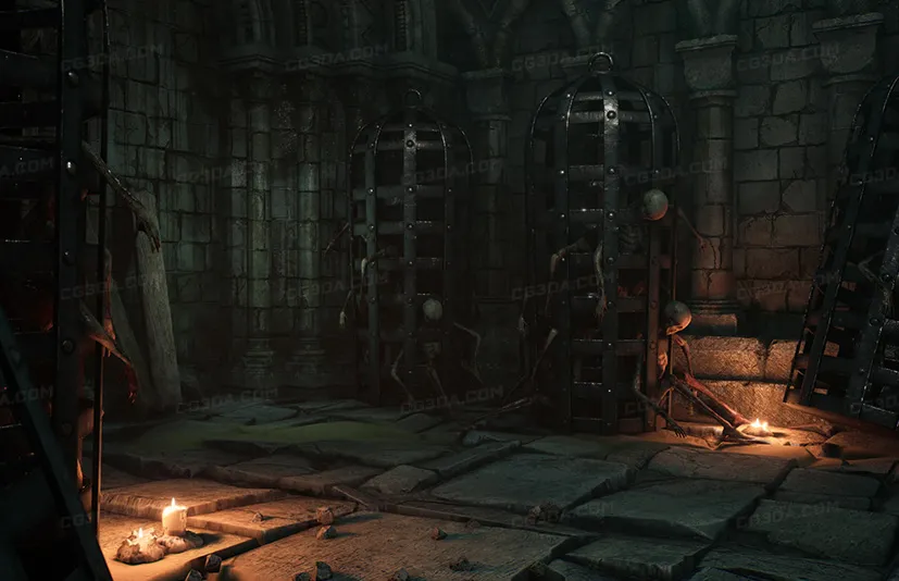 模块化中世纪地牢-Modular Dungeon Kit - Medieval Dungeon