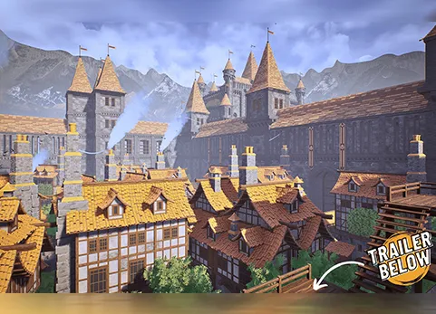 模块化中世纪城堡 - Modular Medieval Castle (Castle, Modular Castle, Town)
