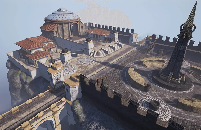 模块化寺庙广场 - Modular Temple Plaza 4k PBR