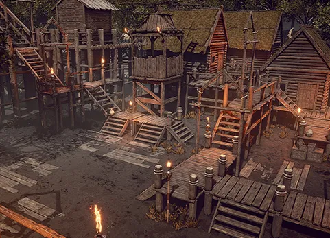 维京风格的中世纪村庄 - SICKA VILLAGE