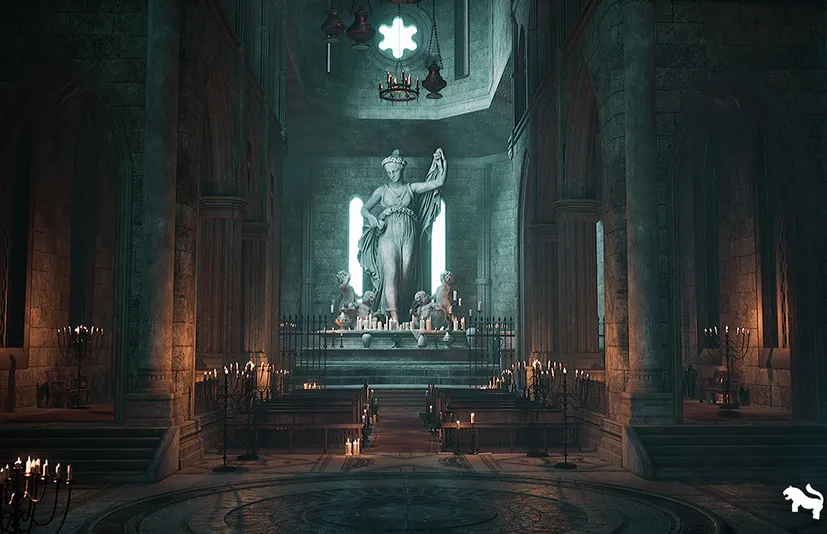 旧大教堂环境 - Old Cathedral Environment ( Ancient Cathedrall Environmentt Oldened Cathedrals )