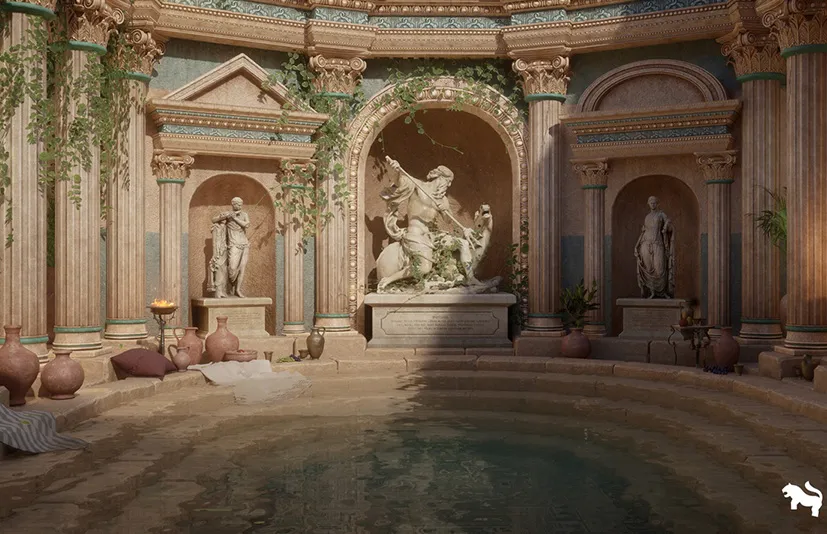 罗马浴场 - Neptune's Roman Bath ( Romans Roman Baths Neptune Romaned Medieval Greek )