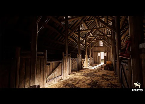 中世纪西方马厩马棚 场景 - Stable Environment ( Stable Medieval Medieval Horse Horse 3D Art Wood Wood )