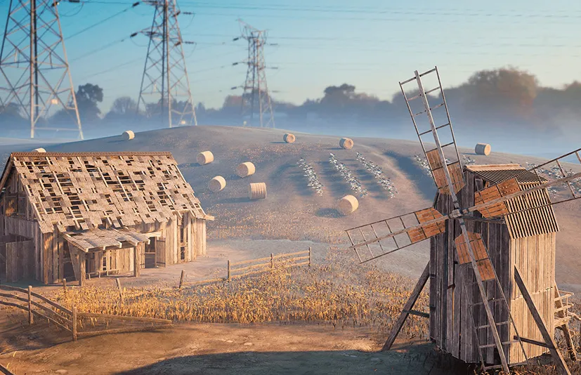 乡村：风车和谷仓 - Countryside: Windmills & Barns
