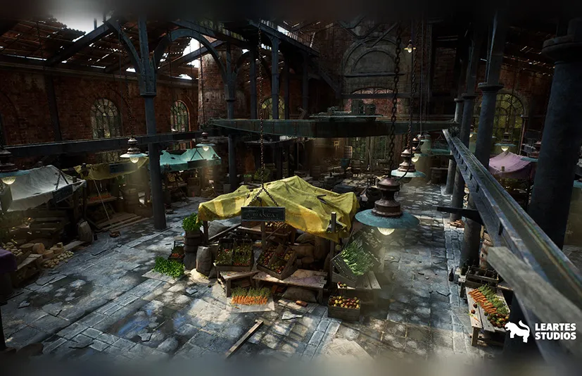废弃厂房内的维多利亚市场 - Victorian Market in Abandoned Factory Building