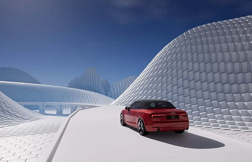 几何汽车背景场景 - Geometric Car Backgrounds