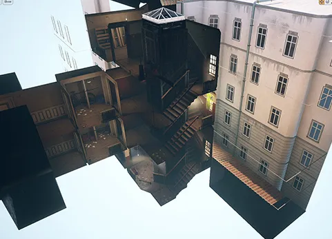 City 17 楼梯间和阁楼场景 - City 17 Stairwell and Attic Scene