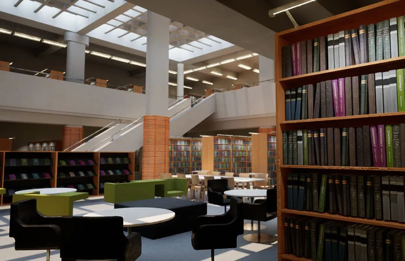 现代图书馆 - 场景和资产 - Modern Library - Scene & Assets