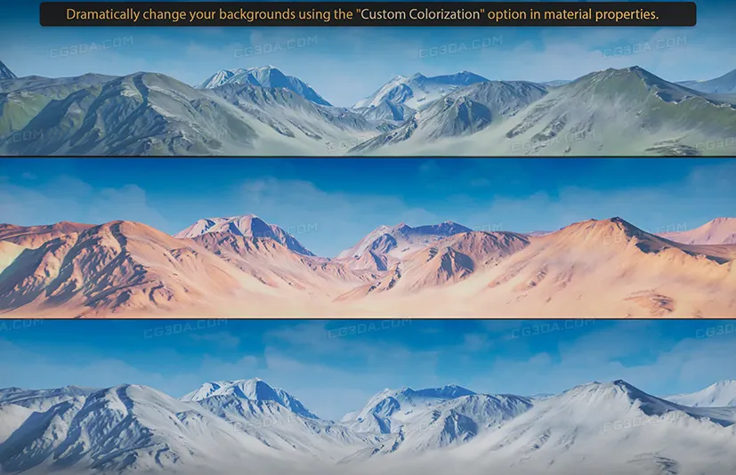 背景山脉景观 - Background Scapes
